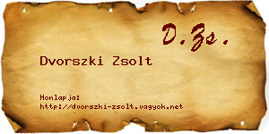 Dvorszki Zsolt névjegykártya