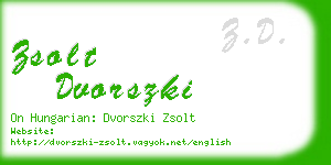 zsolt dvorszki business card